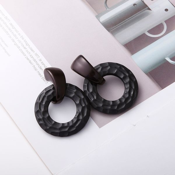 xiyanike 2019 new fashion big black geometric acrylic resin round drop earrings for women brincos statement party jewelry e153, Silver
xiyanike 2019 new fashion big black geometric acrylic resin round drop earrings for women brincos statement party jewelry e153, Silver