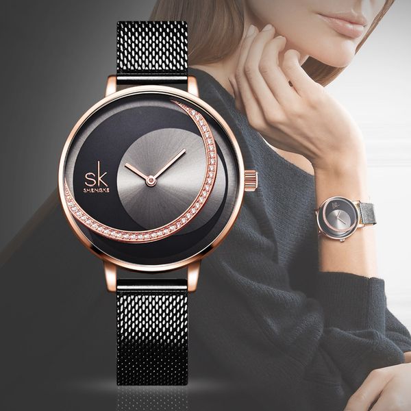 2019 women watches luxury diamond clock dial quartz wristwatches women black bracelet ladies watch for woman stylish, Slivery;brown
2019 women watches luxury diamond clock dial quartz wristwatches women black bracelet ladies watch for woman stylish, Slivery;brown