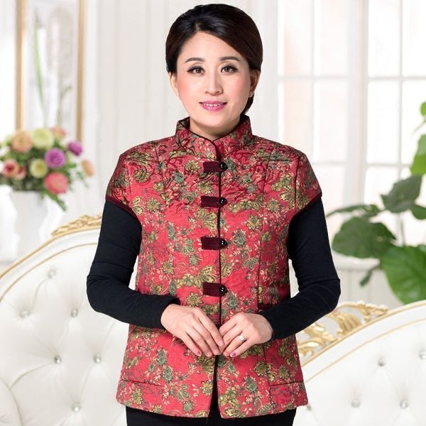 autumn winter middle-aged ladies wear mother's vest tang suits coat thickened chinese style single breasted cotton grandma vest, Black;white
autumn winter middle-aged ladies wear mother's vest tang suits coat thickened chinese style single breasted cotton grandma vest, Black;white