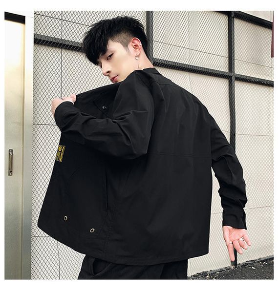 korean solid mens jackets lapel neck long sleeves slim mens clothing casual pop pockets male apparel, Black;brown
korean solid mens jackets lapel neck long sleeves slim mens clothing casual pop pockets male apparel, Black;brown