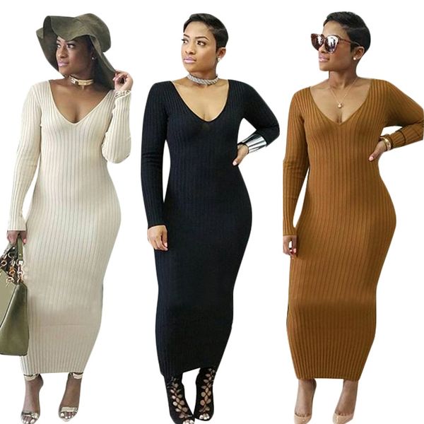 echoine autumn off shoulder ribbed knit sweater long dress slim backless bodycon dresses women party club outfits vestidos, Black;gray
echoine autumn off shoulder ribbed knit sweater long dress slim backless bodycon dresses women party club outfits vestidos, Black;gray