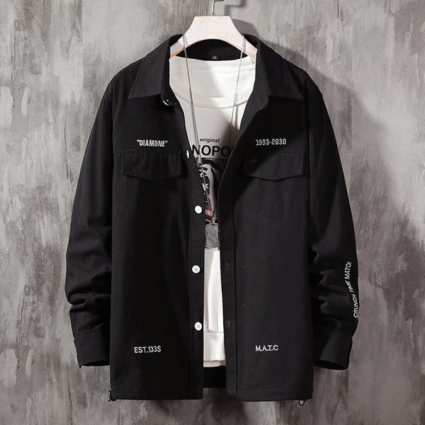 feitong men jacket and coat male denim jackets lapel muli-pockets long sleeve shirt blouse autumn winter jackets streetwear, White;black
feitong men jacket and coat male denim jackets lapel muli-pockets long sleeve shirt blouse autumn winter jackets streetwear, White;black