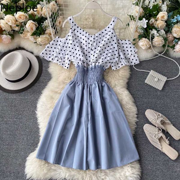 neploe women dress dot patchwork bow tie v neck strapless vestidos femme stretch high waist a-line dresses 2020 new 4c029, Black;gray
neploe women dress dot patchwork bow tie v neck strapless vestidos femme stretch high waist a-line dresses 2020 new 4c029, Black;gray