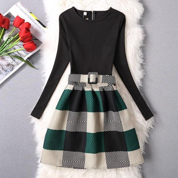 girls long sleeve a-line dress autumn winter korean style kids ins plaid colorful dot printed dress childrens clothes, Red;yellow
girls long sleeve a-line dress autumn winter korean style kids ins plaid colorful dot printed dress childrens clothes, Red;yellow