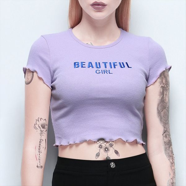 multicolor letter printing navel t-shirt t-shirt women's ins summer cotton wood ear round collar short sleeve top, White
multicolor letter printing navel t-shirt t-shirt women's ins summer cotton wood ear round collar short sleeve top, White