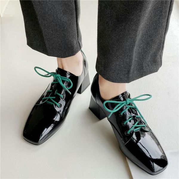 chic mary jane shoes women patent leather chunky high heels ankle boots female lace up square toe pumps shoes lady casual, Black
chic mary jane shoes women patent leather chunky high heels ankle boots female lace up square toe pumps shoes lady casual, Black