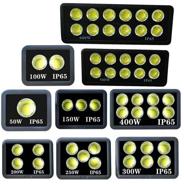 Cob Led Floodlight 50w 100w 150w 200w 300w 400w 500w 600w Outdoor Cob Led Flood Lights Waterproof Ip65 Security Lights Floodlight