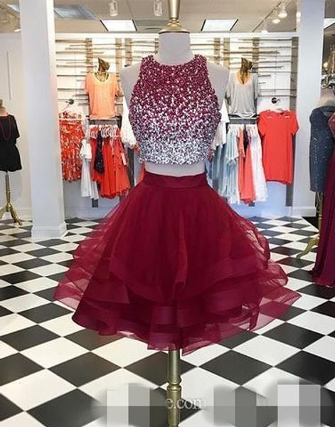 2019 sparkly sequins homecoming dresses two piece tulle a line tiered skirt jewel neck sleeveless cocktail party ball gown, Blue;pink
2019 sparkly sequins homecoming dresses two piece tulle a line tiered skirt jewel neck sleeveless cocktail party ball gown, Blue;pink