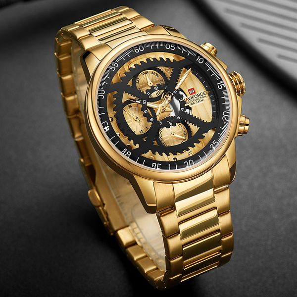 naviforce gold watch men waterproof sport wristwatch mens business stainless steel quartz clock male relogio masculino, Slivery;brown
naviforce gold watch men waterproof sport wristwatch mens business stainless steel quartz clock male relogio masculino, Slivery;brown