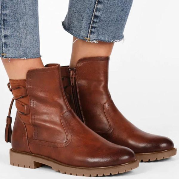 ladies brown boots women square heel solid zipper biker fringe leather motorcycle boots shoes plus size 43 shoes botas mujer, Black
ladies brown boots women square heel solid zipper biker fringe leather motorcycle boots shoes plus size 43 shoes botas mujer, Black