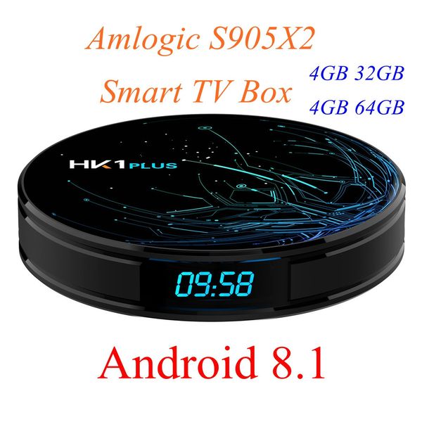 

HK1 Plus Android 8.1 ТВ-бокс Amlogic S905 X2 4 ГБ DDR4 32 ГБ 64 ГБ 2,4 ГБ / 5 Г Dual WiFi USB3.0 BT4.2 4K H.265 Smart Media Player