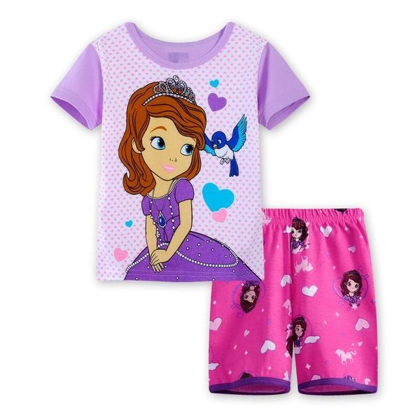 new fashion short sleeved+pants kids girl boy clothes cotton princess printing home children clothing set summer cartoon pajamas, Blue;red
new fashion short sleeved+pants kids girl boy clothes cotton princess printing home children clothing set summer cartoon pajamas, Blue;red