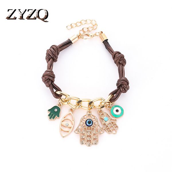 zyzq trendy bohemia stylish women accessories bracelets with unique palm demon eye shaped pendant rope weaven bracelets dropship, Golden;silver
zyzq trendy bohemia stylish women accessories bracelets with unique palm demon eye shaped pendant rope weaven bracelets dropship, Golden;silver