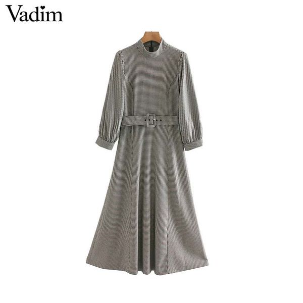 vadim women retro houndstooth plaid midi dress bow tie sashes three quarter sleeve female office wear mid calf dresses qc850, Black;gray
vadim women retro houndstooth plaid midi dress bow tie sashes three quarter sleeve female office wear mid calf dresses qc850, Black;gray