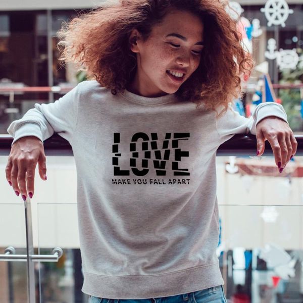 print sweatshirt love make you fall apart women men hoodies fan supportive tracksuit drop shipping creative funny, Black
print sweatshirt love make you fall apart women men hoodies fan supportive tracksuit drop shipping creative funny, Black