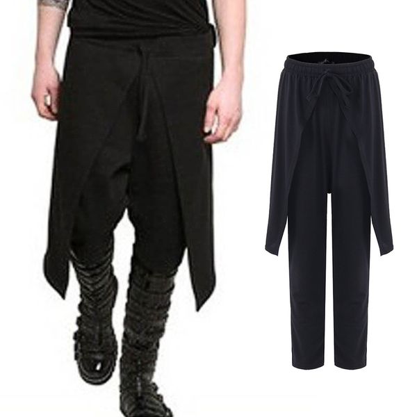 titmsny hip hop men pants elastic waist patchwork loose pants solid color men's drawstring harem streetwear punk design trousers, Black
titmsny hip hop men pants elastic waist patchwork loose pants solid color men's drawstring harem streetwear punk design trousers, Black