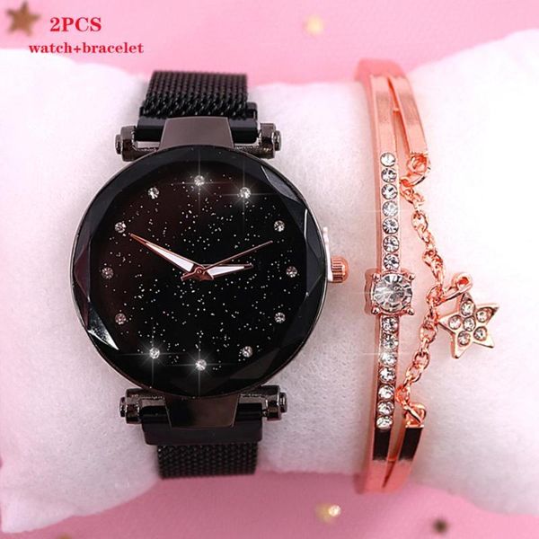 women bracelet starry sky ladies watch 2020 fashion women watches with bracelet watch ladies wristwatches for gift 2pcs, Slivery;brown
women bracelet starry sky ladies watch 2020 fashion women watches with bracelet watch ladies wristwatches for gift 2pcs, Slivery;brown