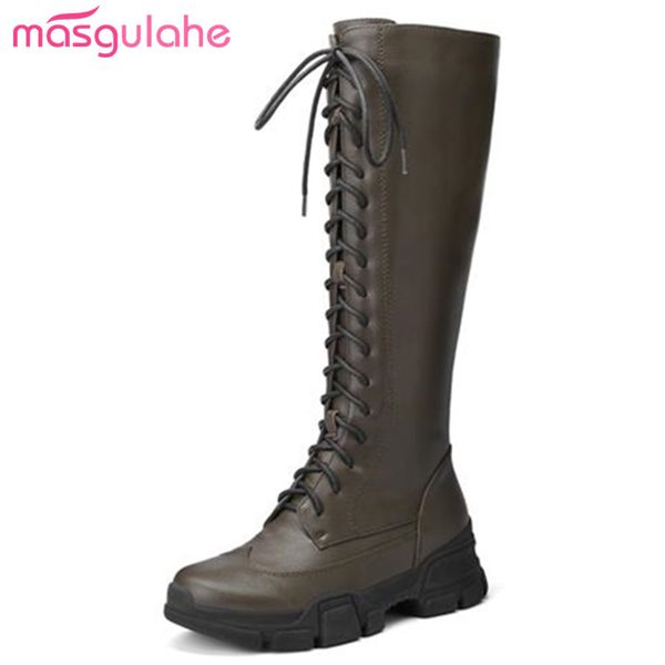 masgulahe new pu+genuine leather boots for ladies womens shoes lace up knee high boots zipper round toe autumn winter, Black
masgulahe new pu+genuine leather boots for ladies womens shoes lace up knee high boots zipper round toe autumn winter, Black