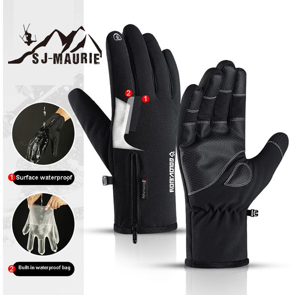 winter mittens touched screen gloves waterproof men women windproof bicycle anti slip plus plush thick warm ski cycling gloves, Black
winter mittens touched screen gloves waterproof men women windproof bicycle anti slip plus plush thick warm ski cycling gloves, Black