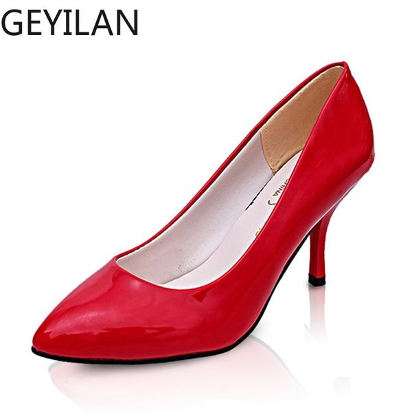 2019 super high women shoes pointed toe pumps patent leather dress shoes high heels boat wedding zapatos mujer 8cm, Black
2019 super high women shoes pointed toe pumps patent leather dress shoes high heels boat wedding zapatos mujer 8cm, Black