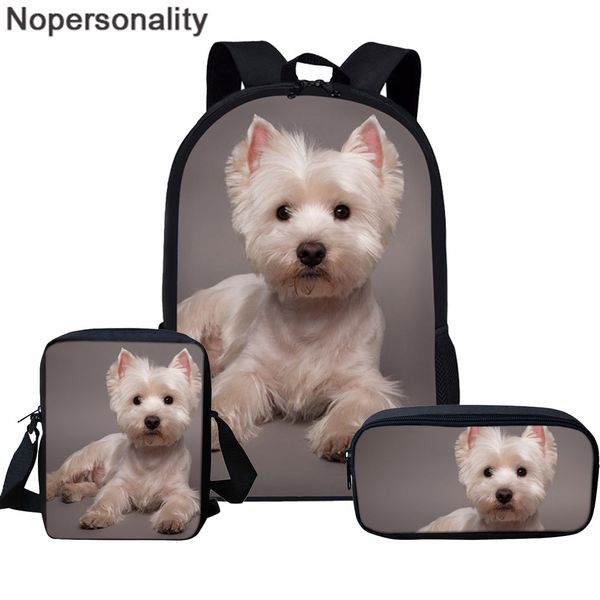 nopersonality 1-6 grade primary student school bags cute westie dog prints school bag set for girls kids book bag large backpack
nopersonality 1-6 grade primary student school bags cute westie dog prints school bag set for girls kids book bag large backpack