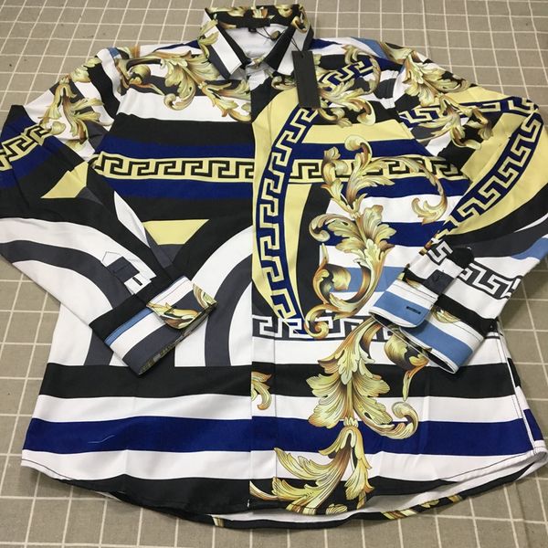 Wholesalethe New Style Royal Printing Mens Designer Dress Shirts Fashion Casual Medusa Shirt Hot Sale Boutiques Men Silk Shirt 
Wholesalethe New Style Royal Printing Mens Designer Dress Shirts Fashion Casual Medusa Shirt Hot Sale Boutiques Men Silk Shirt