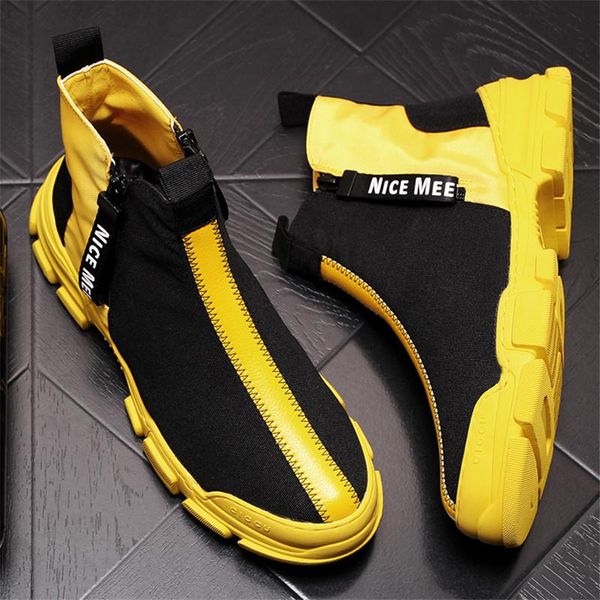 men fashion casual shoes autumn spring male high botas hombre men leisure yellow hip-hop boots 5#20d50, Black
men fashion casual shoes autumn spring male high botas hombre men leisure yellow hip-hop boots 5#20d50, Black