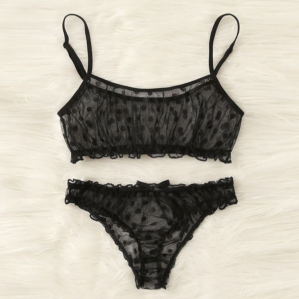new women dot mesh bra bowknot lace casual underpants sleepwear black lingerie set s-xl babydoll nightdress 2020 new, Black;white
new women dot mesh bra bowknot lace casual underpants sleepwear black lingerie set s-xl babydoll nightdress 2020 new, Black;white