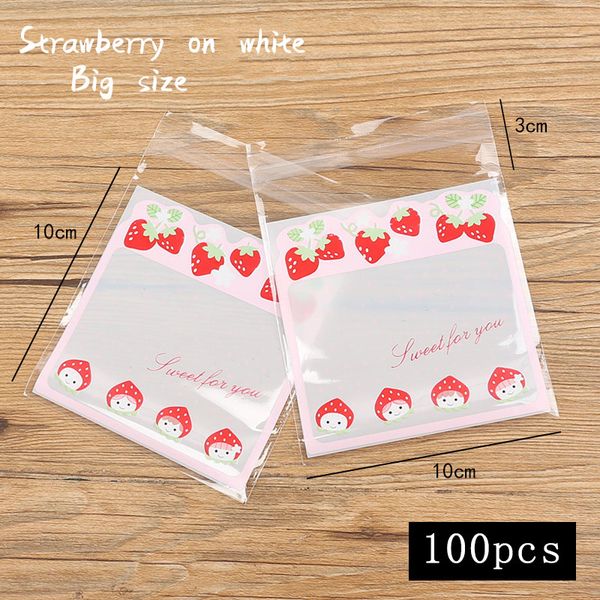 100pcs/lot cookies bag transparent cartoon strawberry homemade handmade snack packaging party nougat wrapper bag
100pcs/lot cookies bag transparent cartoon strawberry homemade handmade snack packaging party nougat wrapper bag