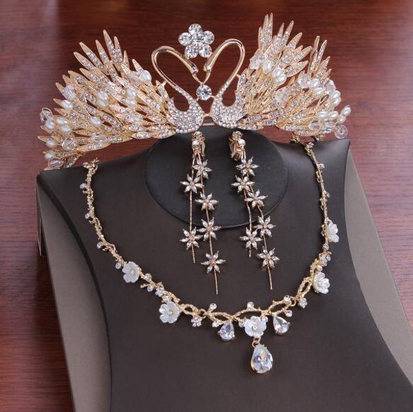 crown necklace earrings set bridal headpieces designer jewelry swan shapes diamonds wedding party ball pageant dresses birthday valentine�, Silver
crown necklace earrings set bridal headpieces designer jewelry swan shapes diamonds wedding party ball pageant dresses birthday valentine�, Silver