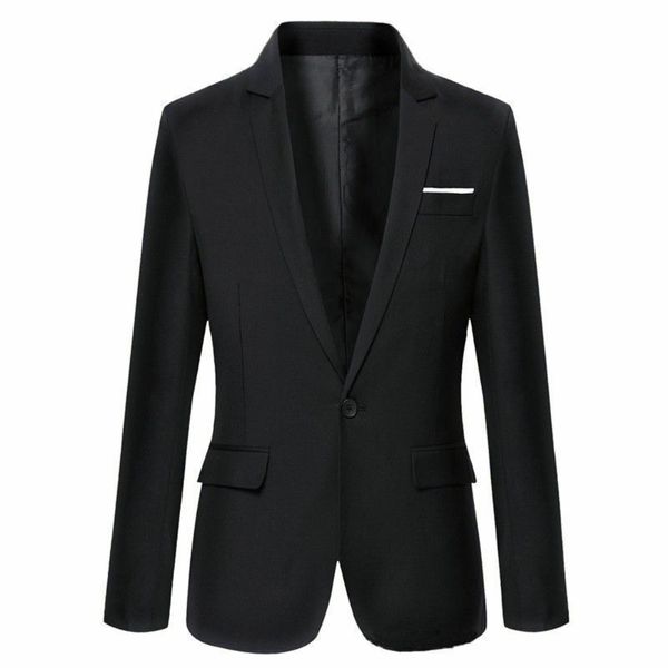 stylish men's suit jackets slim fit formal one button suit blazer outerwear long sleeve notched suits men business casual jacket, White;black
stylish men's suit jackets slim fit formal one button suit blazer outerwear long sleeve notched suits men business casual jacket, White;black