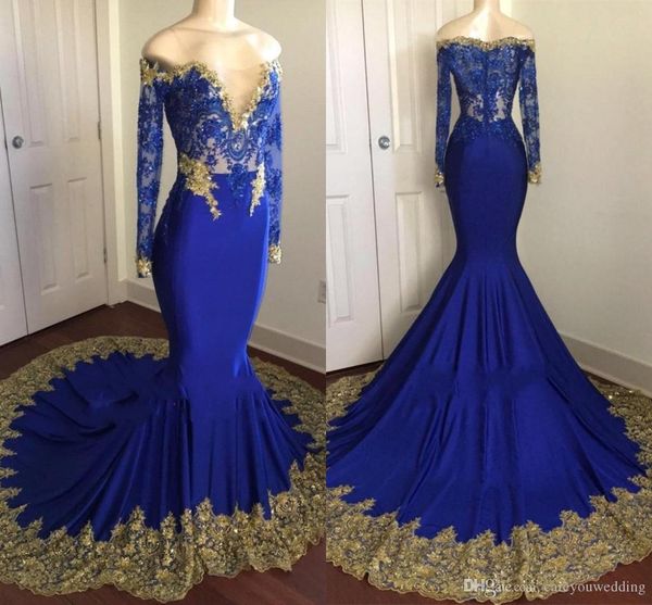 royal blue 2019 new designer mermaid prom evening dresses beads sequined lace applique gold applique long sleeves formal dress evening wear, Black;red
royal blue 2019 new designer mermaid prom evening dresses beads sequined lace applique gold applique long sleeves formal dress evening wear, Black;red
