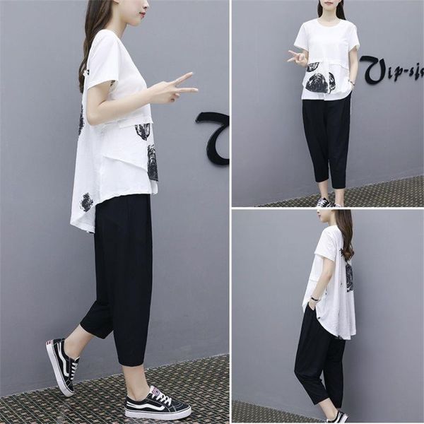 two piece dress 2021 summer clothing black white tracksuits 2 set women pant suits and outfit sportswear fitness plus size
two piece dress 2021 summer clothing black white tracksuits 2 set women pant suits and outfit sportswear fitness plus size