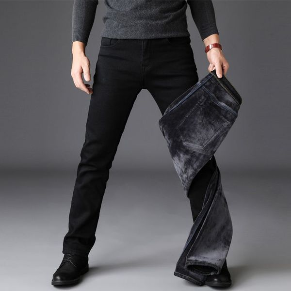 winter jeans men classic black color slim fit stretch thick velvet pants warm jeans for men fashion casual fleece trousers male, Blue
winter jeans men classic black color slim fit stretch thick velvet pants warm jeans for men fashion casual fleece trousers male, Blue