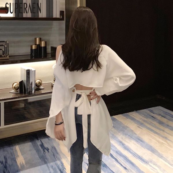 women's blouses & shirts superaen korean style women shirt wild cotton temperament off shoulder and female summer 2021 clothing, White
women's blouses & shirts superaen korean style women shirt wild cotton temperament off shoulder and female summer 2021 clothing, White