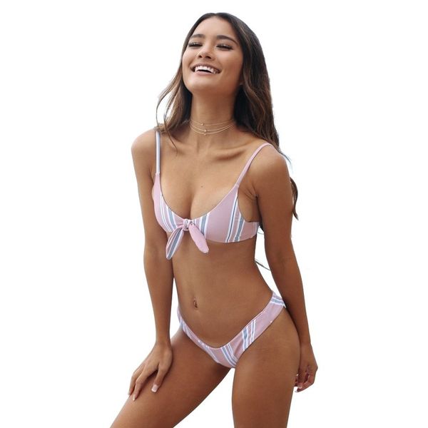 women's swimwear swimming bikinis set 2021 pink cute striped women swimsuit bathers female low waist biquini, White;black
women's swimwear swimming bikinis set 2021 pink cute striped women swimsuit bathers female low waist biquini, White;black