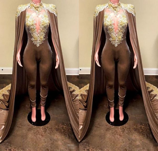 потрясающие пром платья с wrap плащ комбинезоны high neck art deco вдохновил шеи аппликация кружева velvet sweep поезд платье де noiva, Black
потрясающие пром платья с wrap плащ комбинезоны high neck art deco вдохновил шеи аппликация кружева velvet sweep поезд платье де noiva, Black