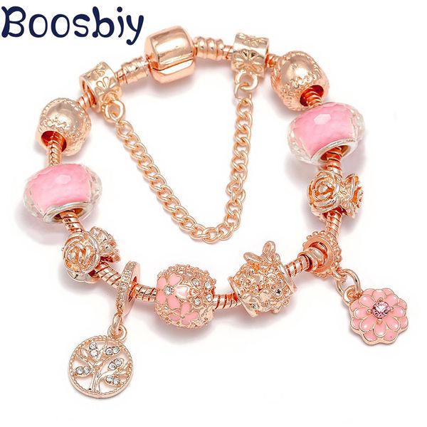 boosbiy spring style rose gold flower beads charm bracelets diy original bracelets for women fashion jewelry gift, Golden;silver
boosbiy spring style rose gold flower beads charm bracelets diy original bracelets for women fashion jewelry gift, Golden;silver