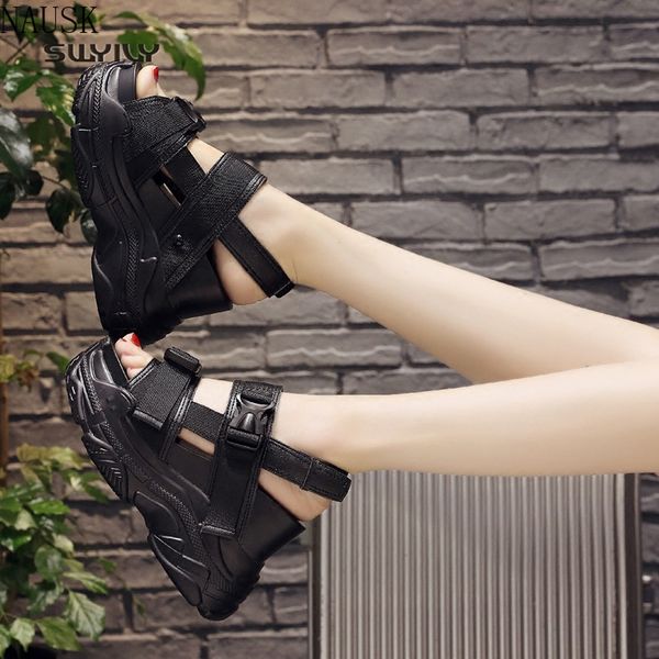 sandals platform woman rome new 2020 fashion buckle wedge female casual shoes summer comfortable sandals shoes white, Black 
sandals platform woman rome new 2020 fashion buckle wedge female casual shoes summer comfortable sandals shoes white, Black