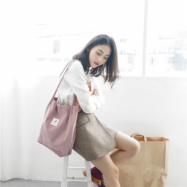 high capacity women corduroy tote ladies casual solid color shoulder bag foldable reusable women shopping beach bag
high capacity women corduroy tote ladies casual solid color shoulder bag foldable reusable women shopping beach bag