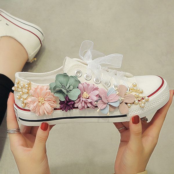 station spring summer new fashion women's handmade flower lace round shoes flat canvas shoes girl sneakers, Red;white
station spring summer new fashion women's handmade flower lace round shoes flat canvas shoes girl sneakers, Red;white
