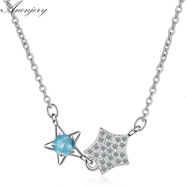 new model blue crystal star zircon short chain clavicle necklace for women 925 sterling silver necklace
new model blue crystal star zircon short chain clavicle necklace for women 925 sterling silver necklace