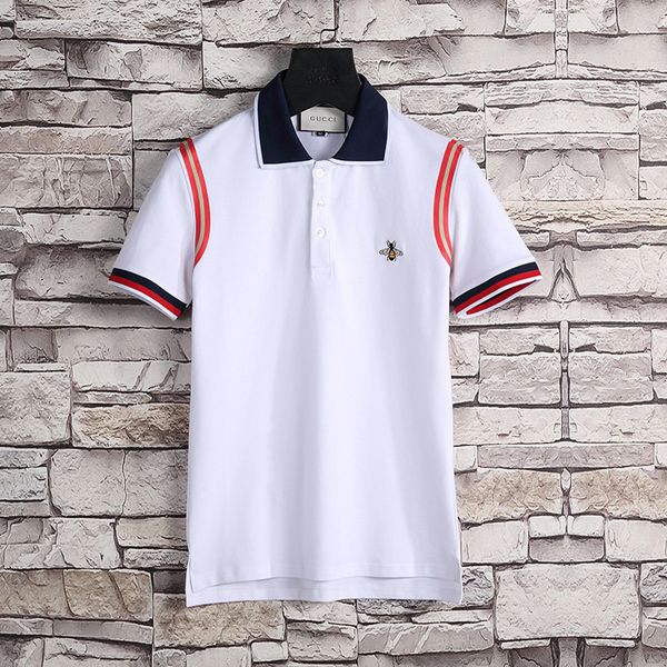 men's luxury stripe classic polo shirt t shirts snake fashion polos bee floral embroidery mens high street fashion horse brand polo t-s, White;black
men's luxury stripe classic polo shirt t shirts snake fashion polos bee floral embroidery mens high street fashion horse brand polo t-s, White;black