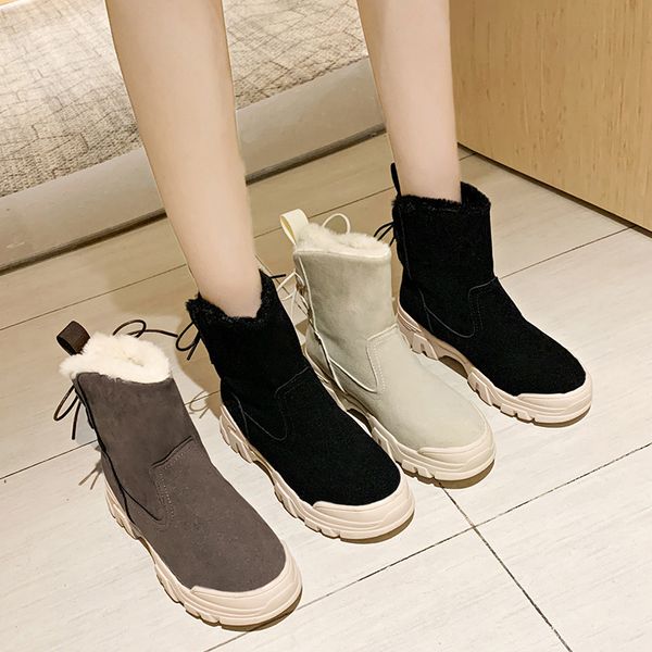 boots women new 2019 shoes woman winter shoes plush australia booties ladies round toe luxury designer lace up flat heel 2020, Black
boots women new 2019 shoes woman winter shoes plush australia booties ladies round toe luxury designer lace up flat heel 2020, Black