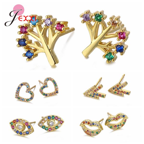 various pattern stud earrings for sale genuine 925 sterling silver earrings for women colorful crystal, Golden;silver
various pattern stud earrings for sale genuine 925 sterling silver earrings for women colorful crystal, Golden;silver