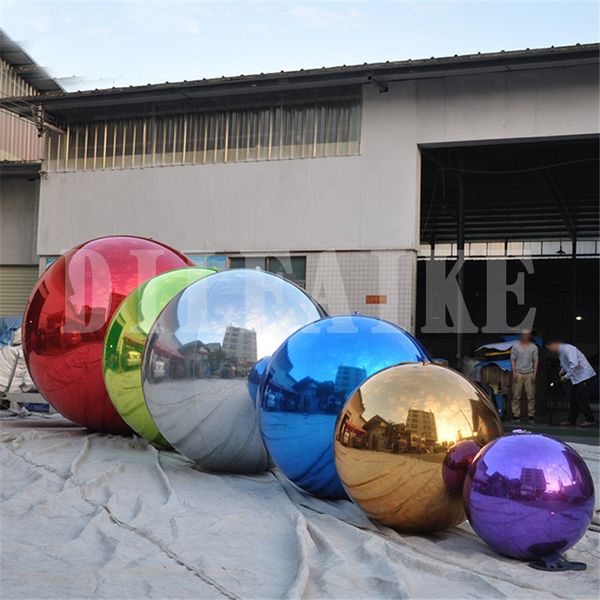 Eight Colors Beautiful Inflatable Mirror Sphere For Event Decoration 1.0m Diameter Indoor Inflatable Mirror Ball