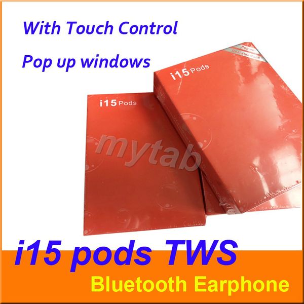 tws i15 pods bluetooth earbuds wireless earphone music sports headset headphones with mic portable charging box for android ios smart phone
tws i15 pods bluetooth earbuds wireless earphone music sports headset headphones with mic portable charging box for android ios smart phone
