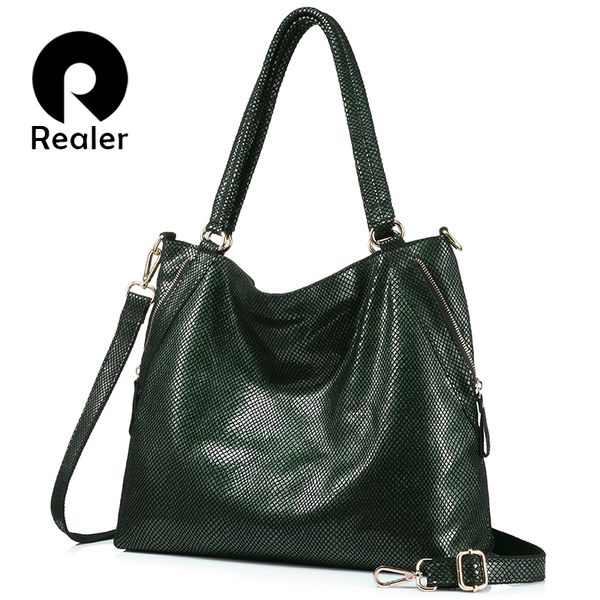realer brand women bag genuine leather handbag female large tote bag serpentine print shoulder
realer brand women bag genuine leather handbag female large tote bag serpentine print shoulder