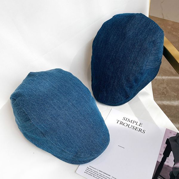 cowboy cap women british retro denim casual beret hat spring and summer korean forward hat for men fashion sun visors adjustable, Blue;gray
cowboy cap women british retro denim casual beret hat spring and summer korean forward hat for men fashion sun visors adjustable, Blue;gray
