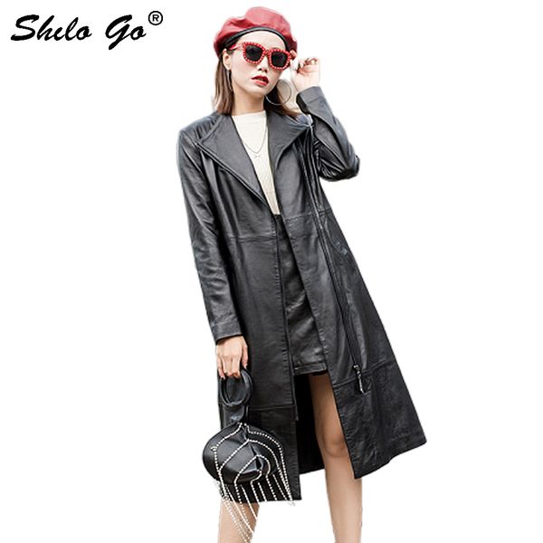 streetwear leather trench women elegant big turn down sheepskin genuine leather a line long coat office lady slim female trench, Tan;black
streetwear leather trench women elegant big turn down sheepskin genuine leather a line long coat office lady slim female trench, Tan;black